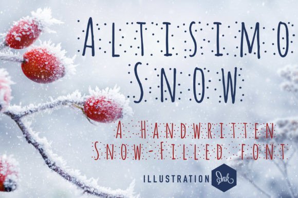 Altisimo Snow Font for Handmade Products and Branding