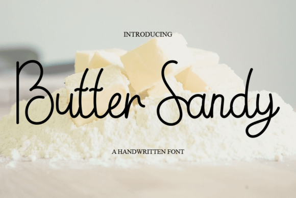 Butter Sandy Font: A Friendly Handwritten Typeface for Small Business Branding
