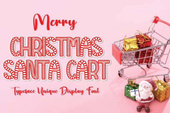 Christmas Santa Cart Font for Editorial Design