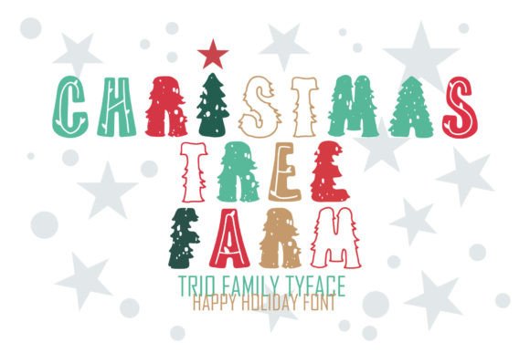 Christmas Tree Farm Trio Font for Holiday Branding