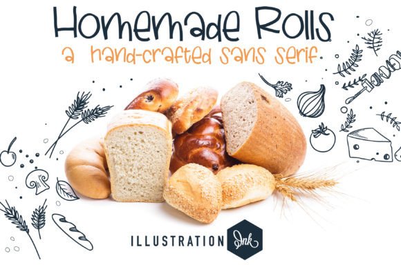 Homemade Rolls Font for Engaging Campaign Visuals