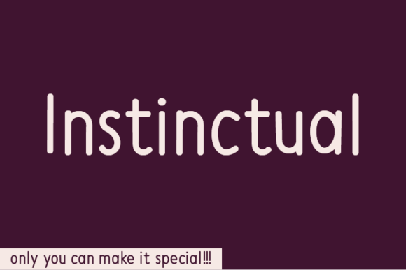 Instinctual Font: Natural Handwritten Type for Editorial Design