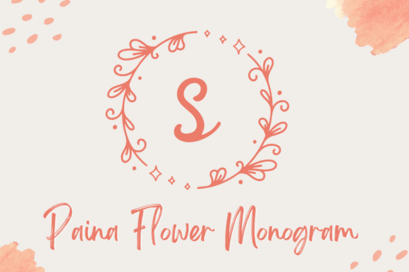 Paina Flower Monogram Font for Elegant Campaign Design