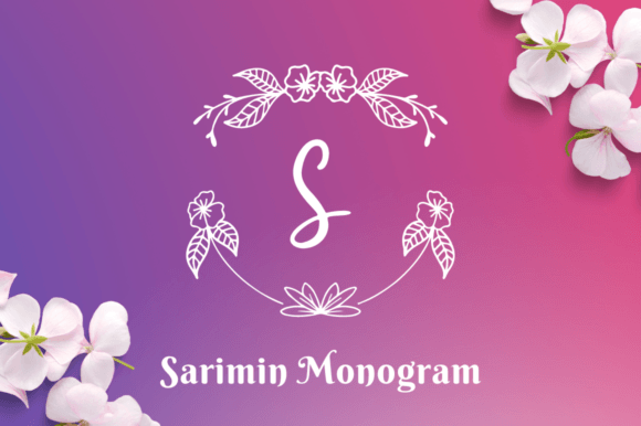 Sarimin Monogram Font for Elegant Craft Projects