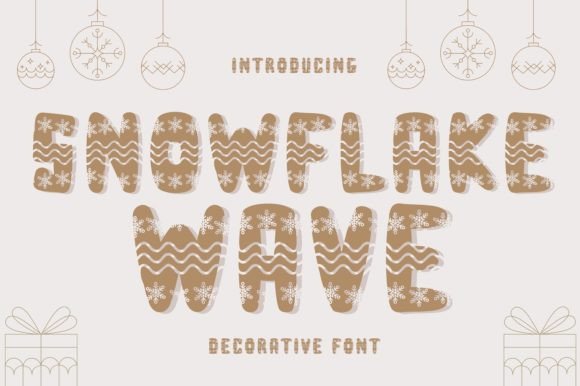 Snowflake Wave Font: A Cute Christmas Typeface for Branding