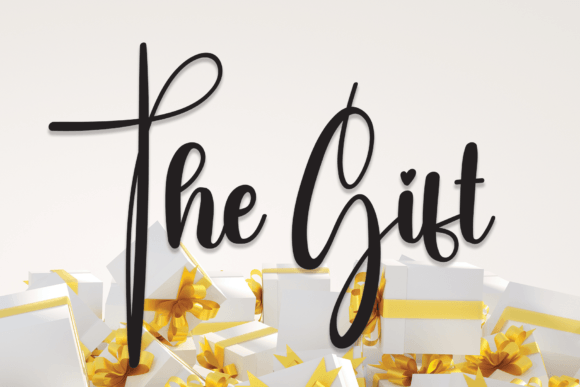 The Gift Font: Elegant Script for Wedding & Brand Design